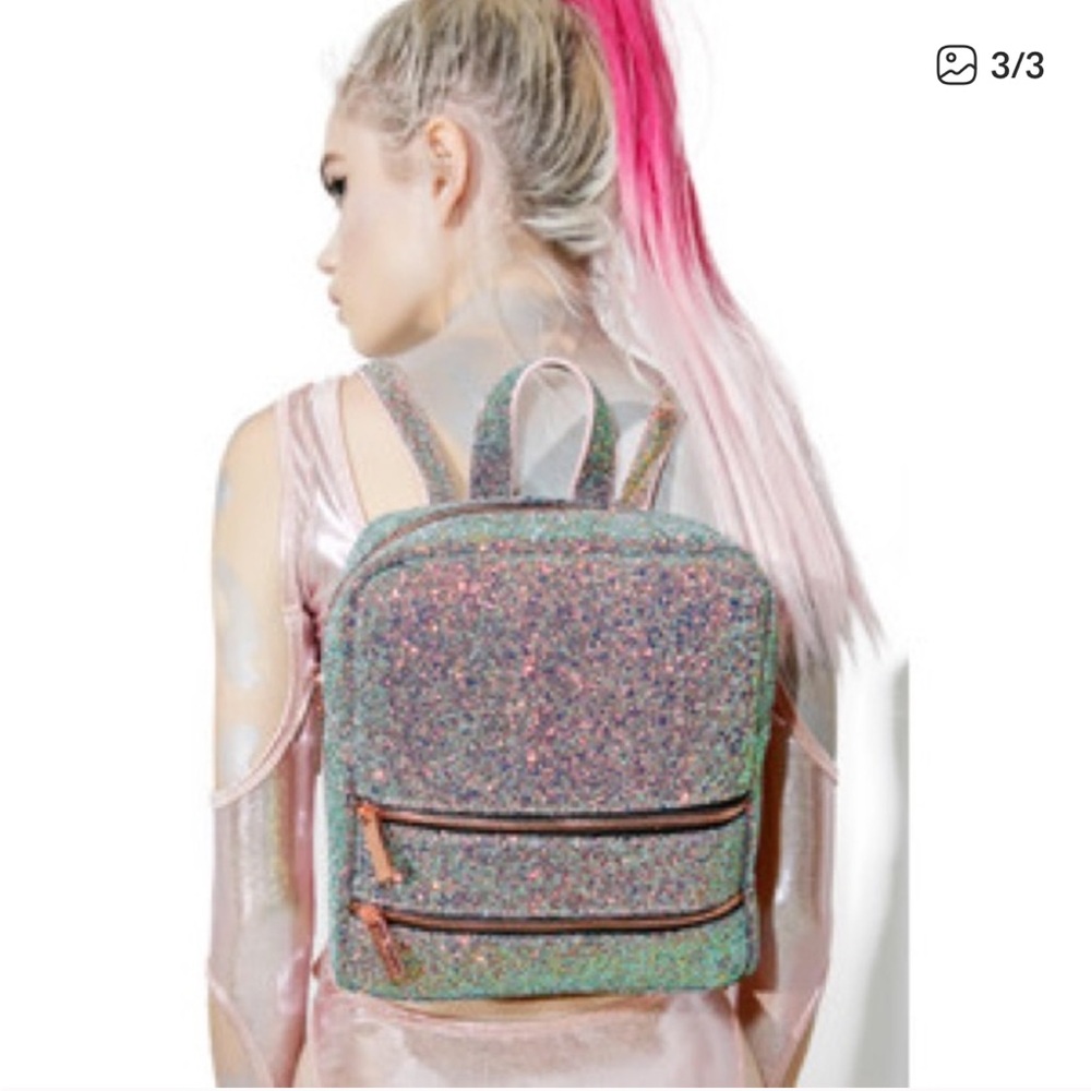 Rose gold backpack
